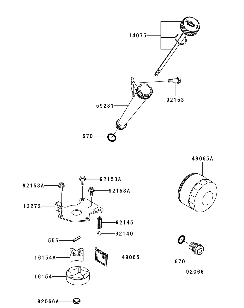Kawasaki Fr730v-As05 Lubrication Equipment Diagram and Parts List for Z-FORCESZ60 (17AIDGHD-17AIDGHD010)(2014) Cub Cadet Lawn Tractor